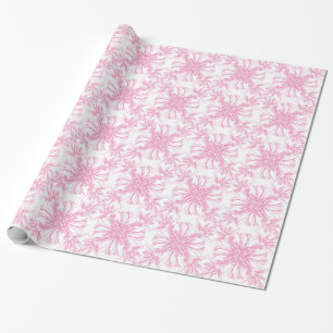 Pale Pink Damask Floral Pattern Wrapping Paper