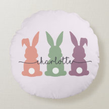 Pale Pink Easter Name Cushion - Girls Room Décor