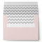 Pale Pink Envelope With Grey Chevron Print