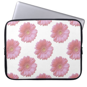 Pale pink gerbera daisy laptop sleeve