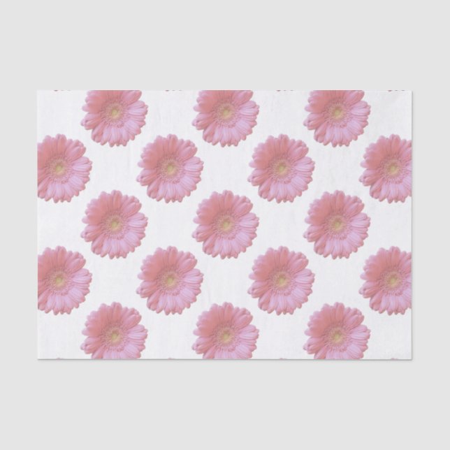Pale pink gerbera daisy tissue paper (Front)