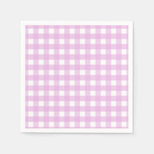 Pale pink gingham napkin