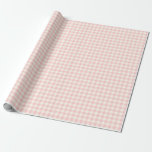 Pale Pink Gingham Wrapping Paper<br><div class="desc">Pale Pink Gingham check pattern gift wrapping paper. High quality printed matte,  glossy,  linen or Tyvek paper gift wrap paper. Classic Gingham chequered pattern. Made and printed in the USA. Ideal for birthday,  anniversary and wedding gifts or Christmas presents.</div>