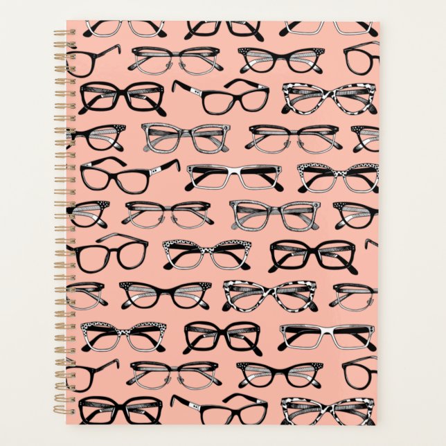 Pale Pink Glasses, Eyeglasses, Eyewear Planner (Front)
