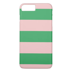 Pale Pink & Green Stripes iPhone 8 Plus/7 Plus Case