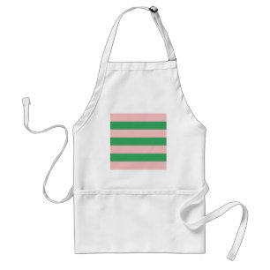 Pale Pink & Green Stripes Standard Apron