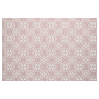 Pale Pink Heart Damask Pattern Fabric