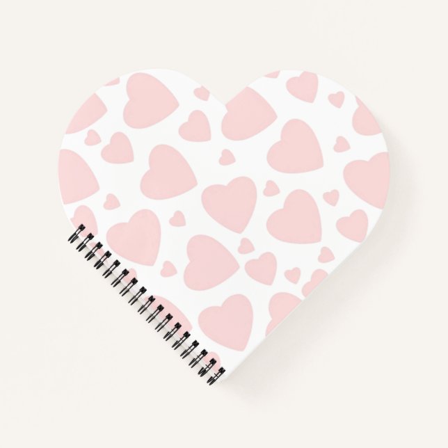 Pale Pink Hearts Notebook (Front)