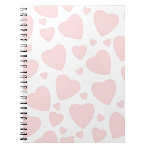 Pale Pink Hearts Notebook