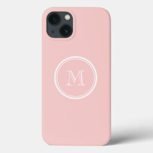 Pale Pink High End Coloured Monogram iPhone 13 Case