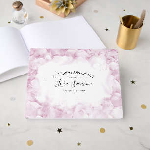 Pale Pink Hydrangeas Celebration of Life Memorial Guest Book