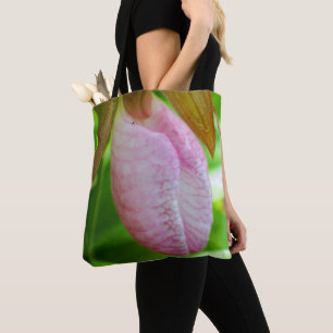 Pale Pink Lady Slipper Orchid Flower Close Up  Tote Bag