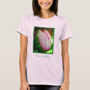 Pale Pink Lady Slipper Orchid Flower Personalised T-Shirt