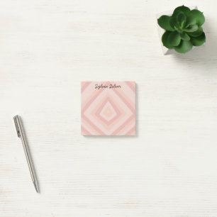 Pale Pink Line CUSTOM Chic Monogram Personalized   Post-it Notes