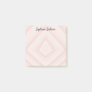 Pale Pink Line CUSTOM Chic Monogram Personalized   Post-it Notes