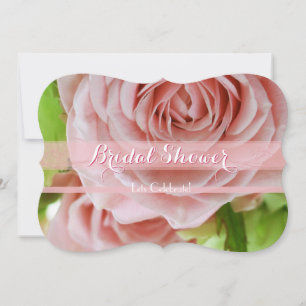 Pale Pink Mini Roses Bridal Shower 1C Invitation