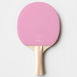 Pale Pink Monogrammed Ping Pong Paddle