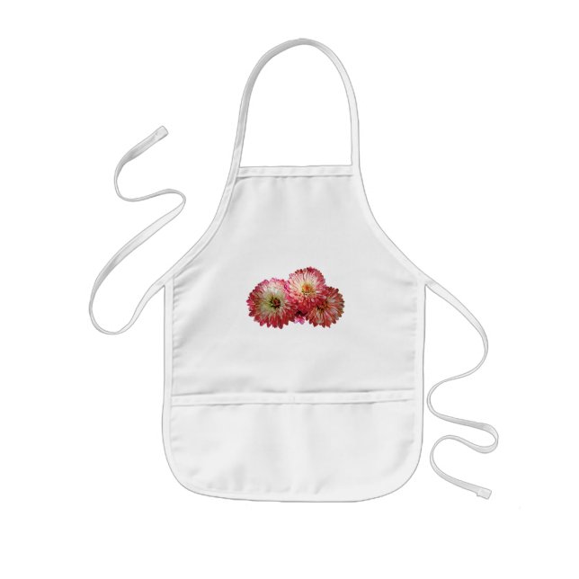 Pale Pink Mums Kids Apron (Front)