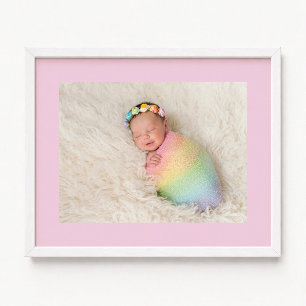 Pale Pink New Baby Girl Photo Poster
