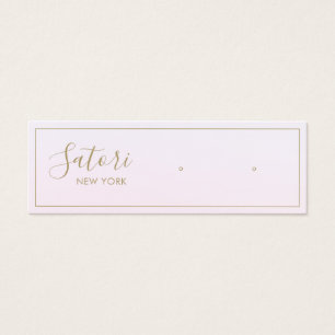 Pale Pink Ombre Script Stud Earring Display
