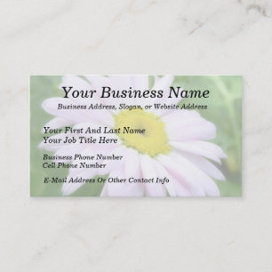 Pale Pink Painted Daisy Business Card