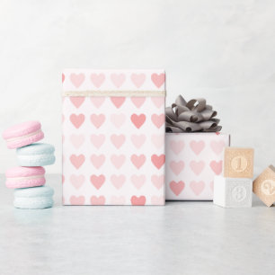 Pale Pink Pastel Candy Love Hearts Wrapping Paper