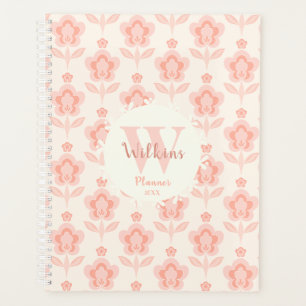 Pale Pink Peach Boho Floral Flower Art Decor Planner