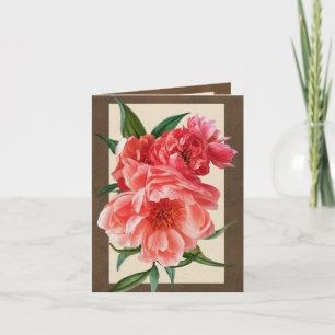 Pale Pink Peonies Greeting Card