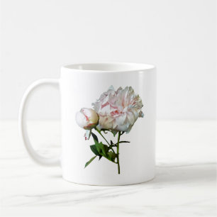 Pale Pink Peony and Bud Coffee Mug