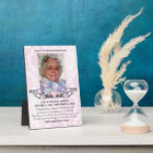 Pale Pink Photo Memorial Plaque