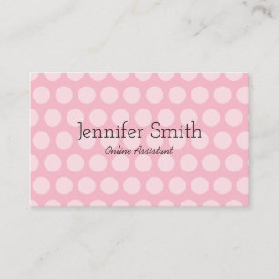 Pale Pink Polka Dot Business Card