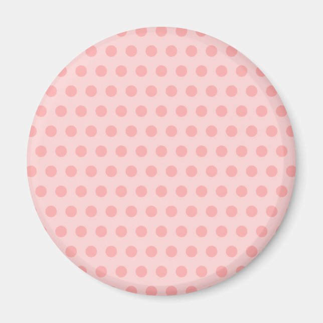 Pale Pink Polka Dots Magnet (Front)
