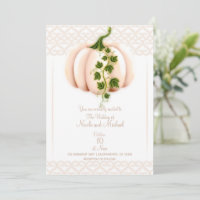 Pale Pink Pumpkin Storybook Fall Wedding