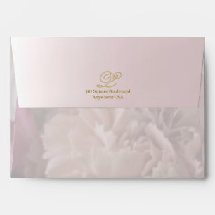 Pale Pink Rose Floral Envelope