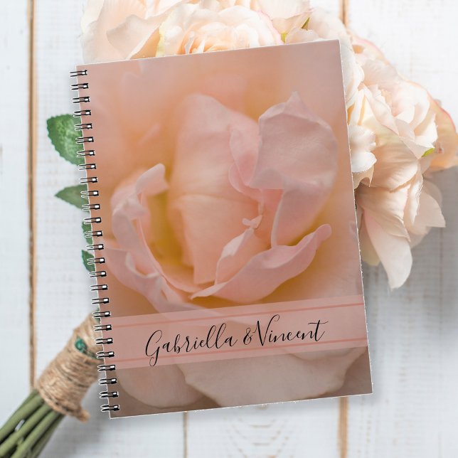 Pale Pink Rose Floral Wedding Notebook (Creator Uploaded)