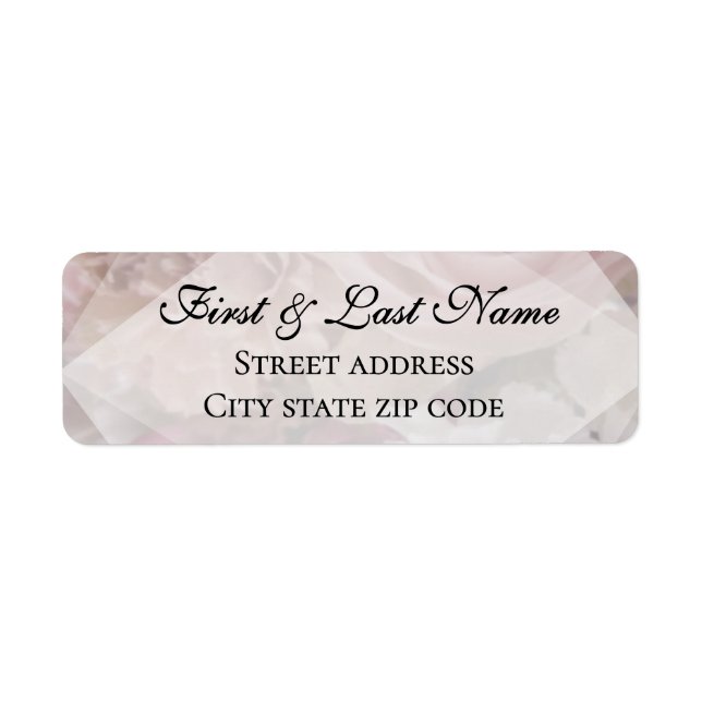 Pale Pink Rose Mailing Label (Front)