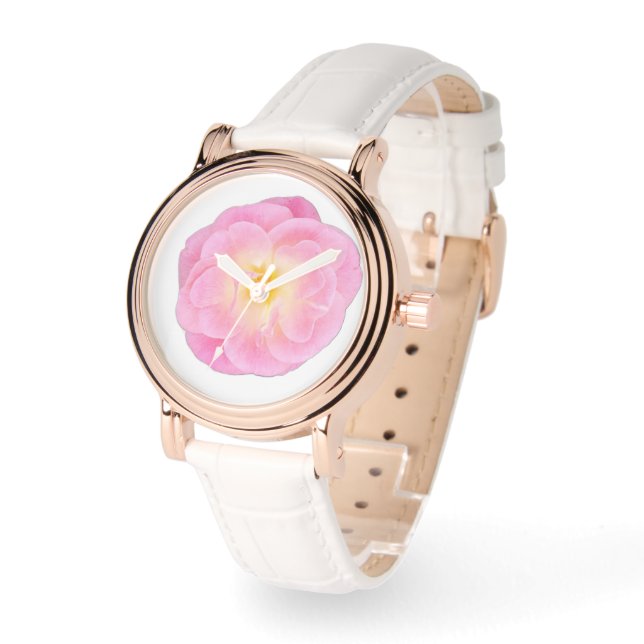 Pale Pink Rose Watch (Angle)