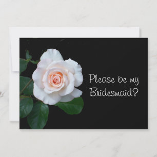 Pale Pink Rosebud Bridesmaid Request Card