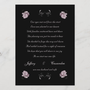 Pale Pink Roses elopement announcement