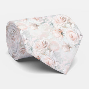 Pale pink roses tie