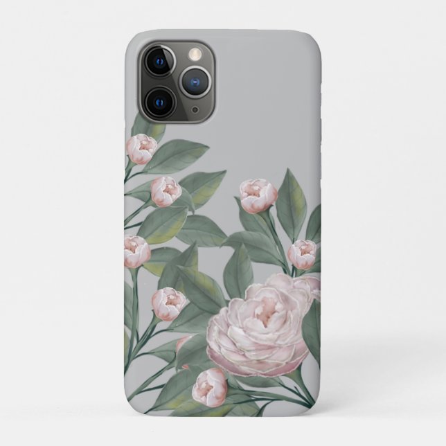 Pale Pink Roses With editable background   Case-Mate iPhone Case (Back)