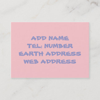 Pale Pink solid colour business card