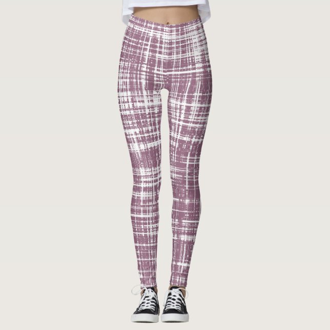 Pale Pink Stripes Leggings (Front)