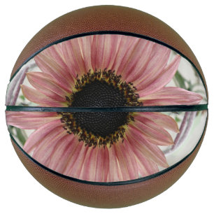 Pale Pink Sunflower Basketball
