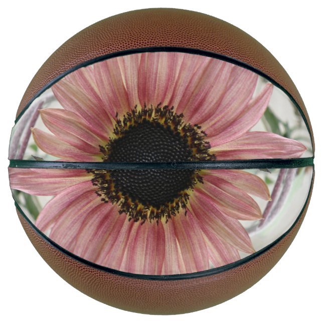 Pale Pink Sunflower Basketball (Front)