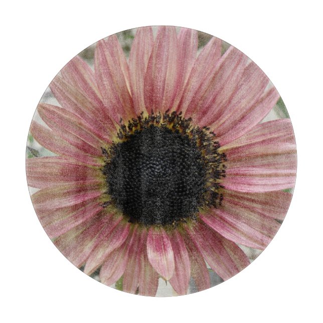 Pale Pink Sunflower Cutting Board (Front)