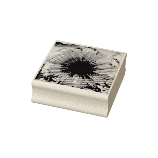Pale Pink Sunflower Rubber Stamp (Stamp)