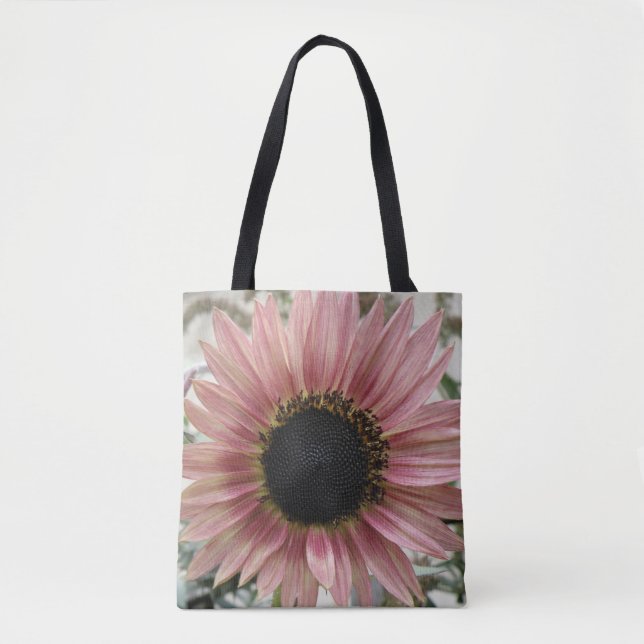 Pale Pink Sunflower Tote Bag (Front)