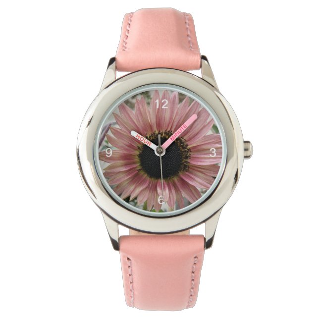 Pale Pink Sunflower Watch (Front)