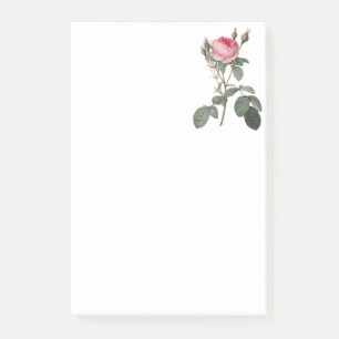 Pale pink vintage roses painting post-it notes